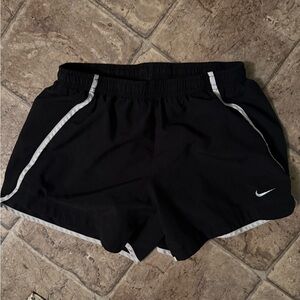 Nike Women's Black Athletic Shorts with White Trim